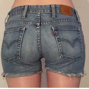 Levi's cutoff jean shorts