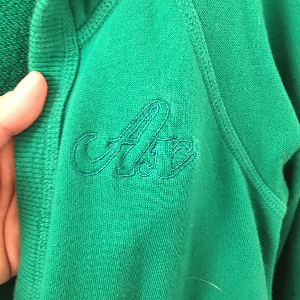 Green Armanni hoodie that is half zip - Picture 3 of 3
