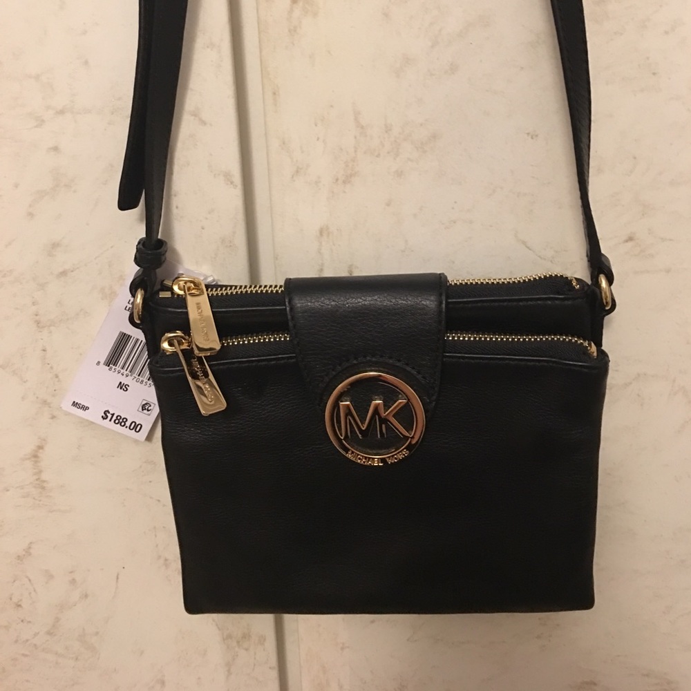 Michael Kores Black Cross Bag