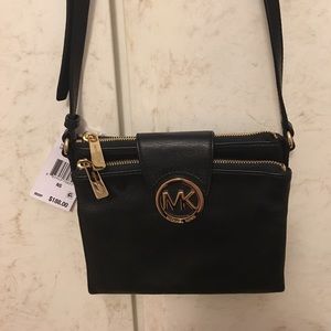 Michael Kores Black Cross Bag