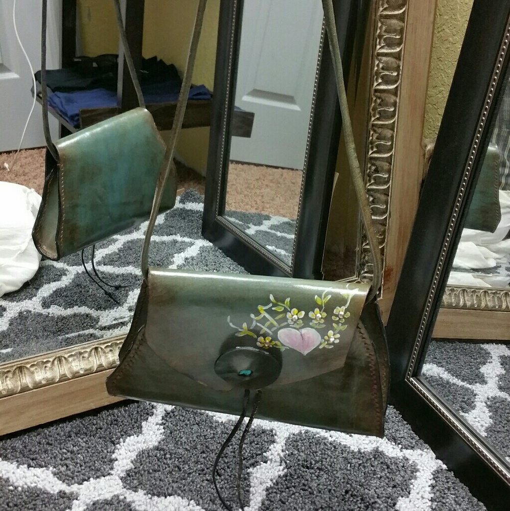 NWOT Handmade leather purse