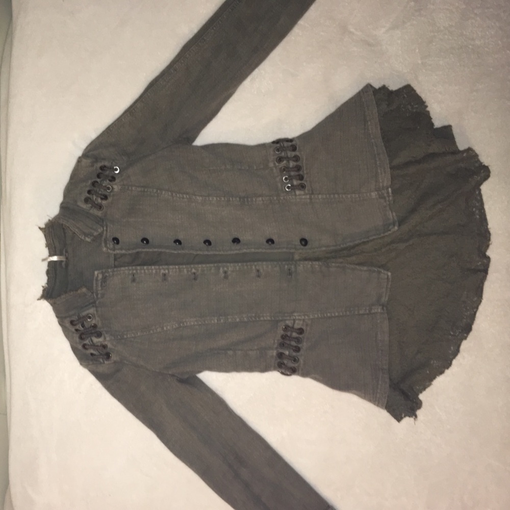 Army green Free People jacket