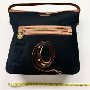 MK Kempton Black Nylon Crossbody