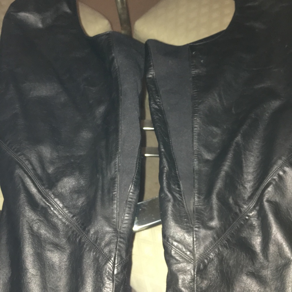 Black leather Harley Davison chaps for motorcycle