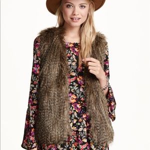 Never worn brand new faux fur vest
