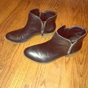 Lucky Brand black leather booties