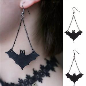 Leather Bat Hook Earring.