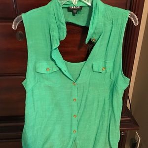 Button up tank top Blouse