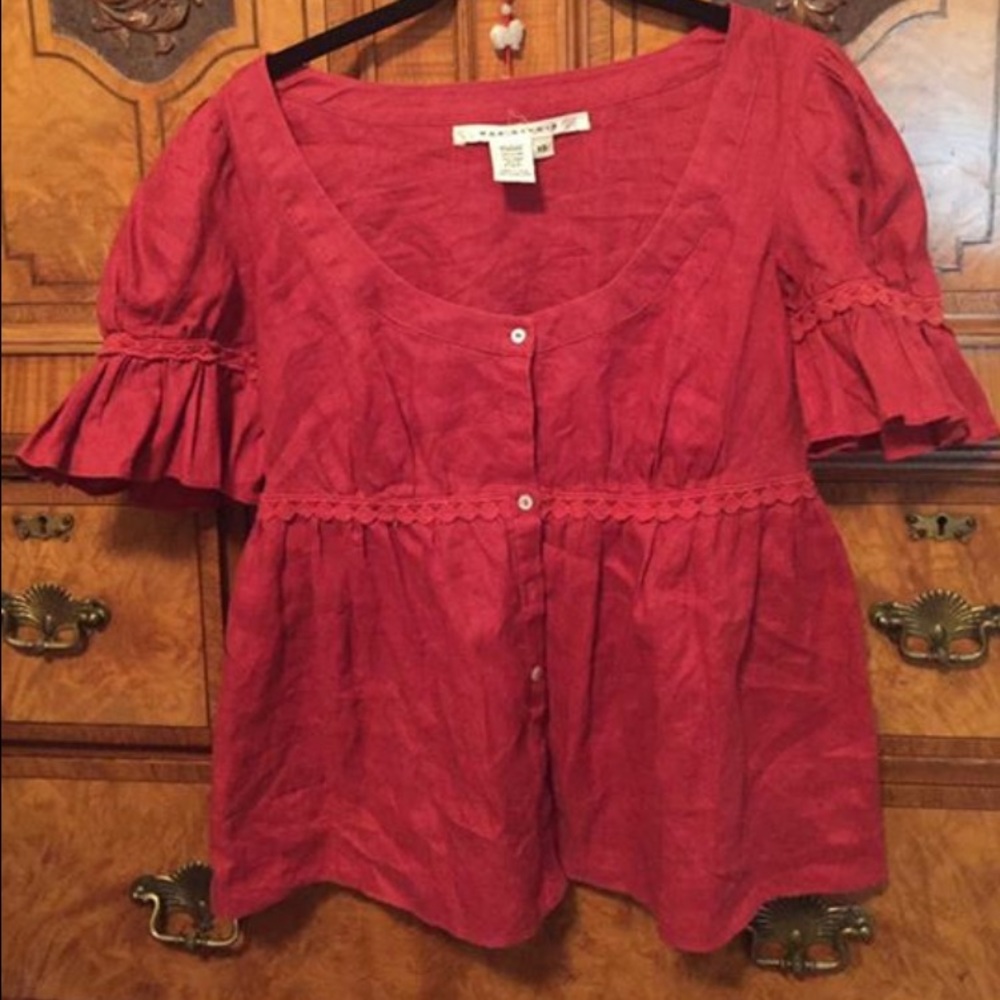 Max Studio Linen Top