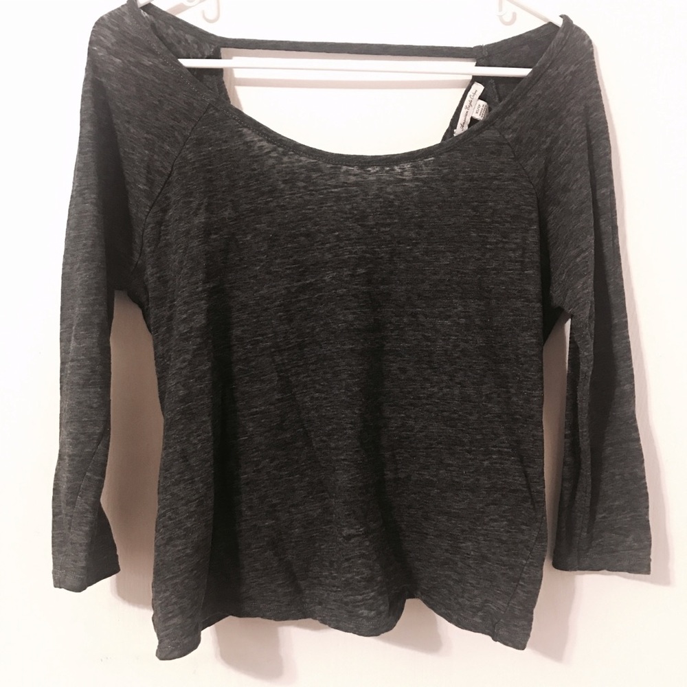 Dark Grey AE Cross Back Shirt
