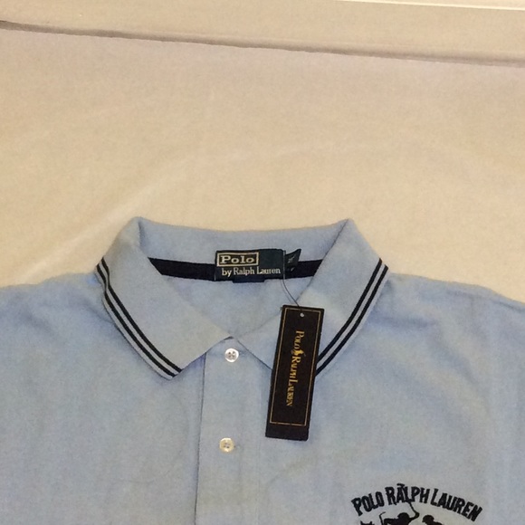 Ralph Lauren Men's Blue Polo Shirt RL Two Horses - Picture 4 of 10