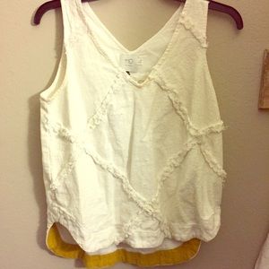 Cream anthropologie tank