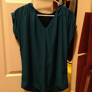 Express silky roll sleeved top