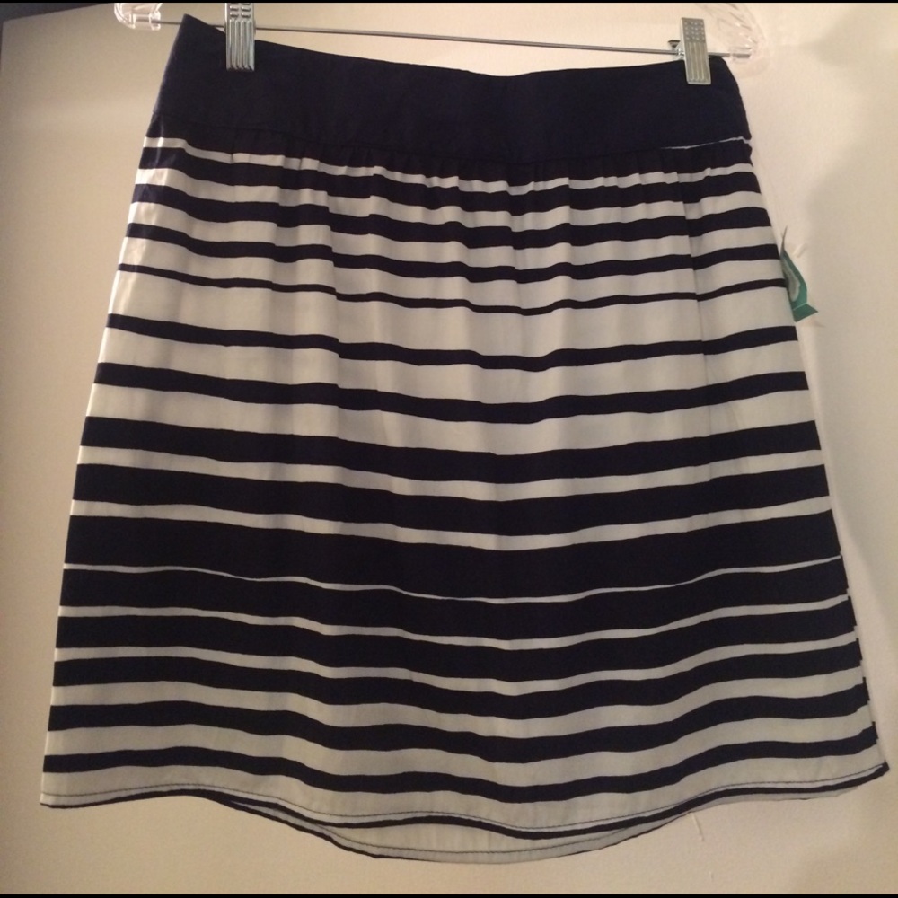NWT Navy/White Striped Skirt