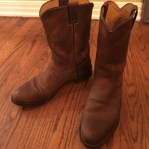 Justin brown leather boots. Like new