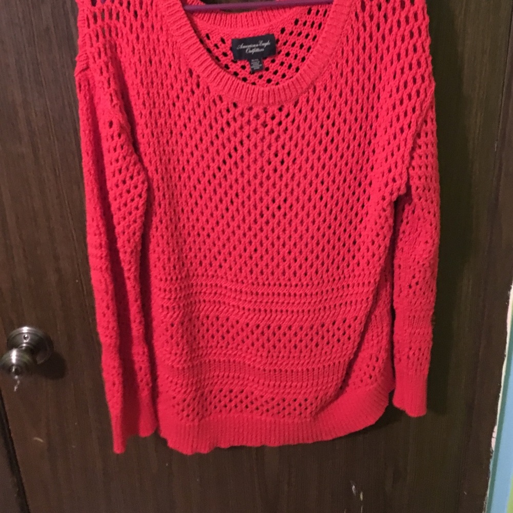Red knitted sweater from forever 21
