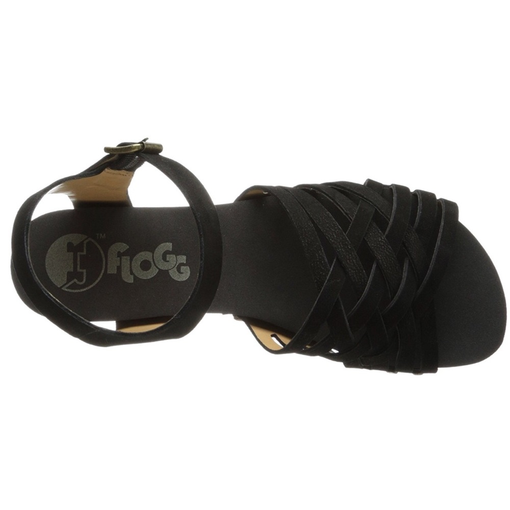 Black Strappy Comfortable Wooden Platforms_3