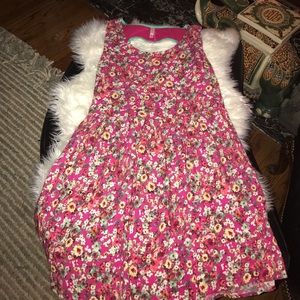 Floral dress with heart cut out in back