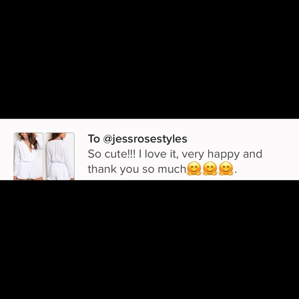 White long sleeve v-neck ruffle romper - Picture 4 of 4