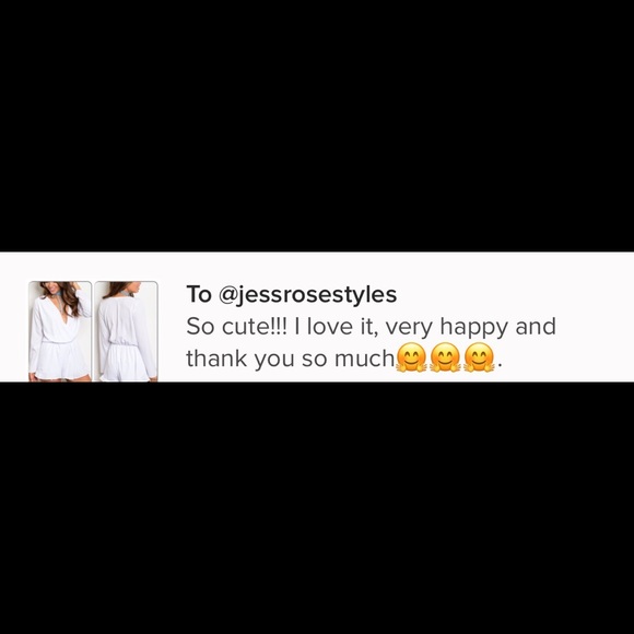 White long sleeve v-neck ruffle romper - Picture 4 of 4