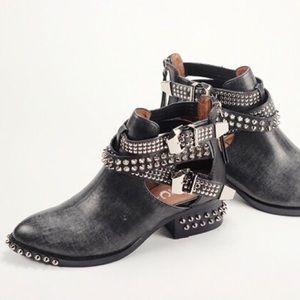 Jeffrey Campbell Spiked Studded Everly Ankle Boots