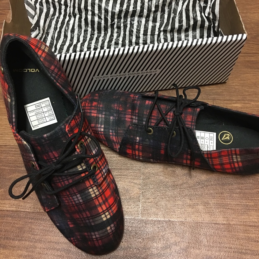 Volcom Soul Mate Plaid Shoes W 8