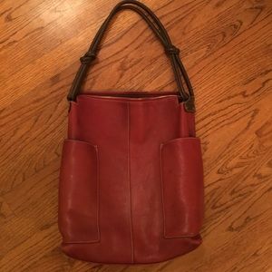Gorgeous red Sundance Simplicity Slouch Bag