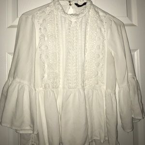 Zara White bell sleep top
