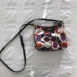 Silk Coach Cross Body Bag