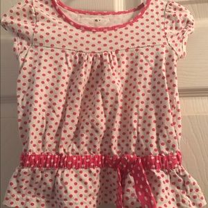 Pink polka dot shirt