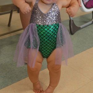 Custom made mermaid romper