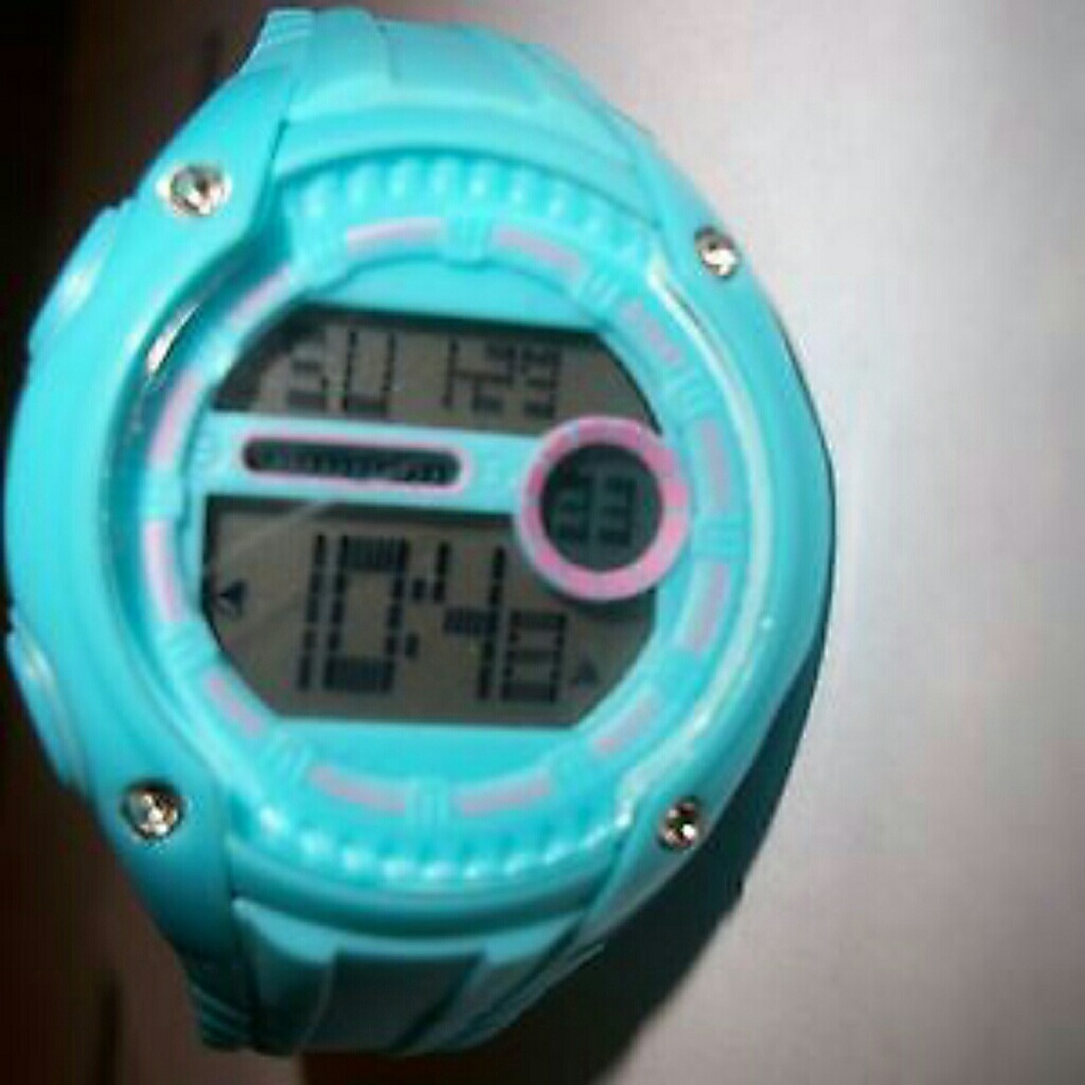 Kid's Blue with Pink Detail Digital Watch