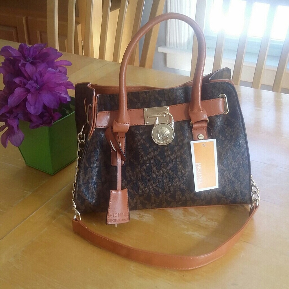 NWT, dark brown MK-like  purse