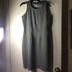 Gray dress.