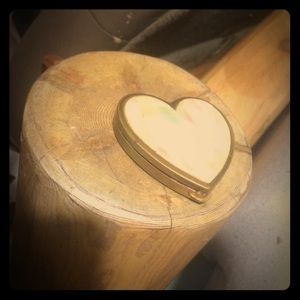 Vintage heart compact 1950s