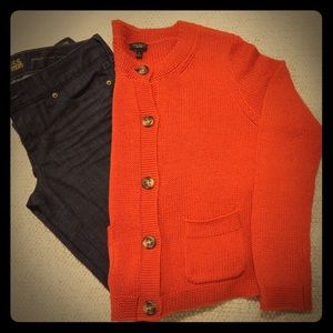 Talbots orange sweater
