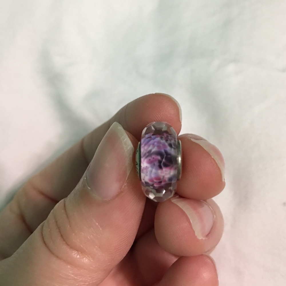 Genuine Pandora Pink Seaglass Morano Charm