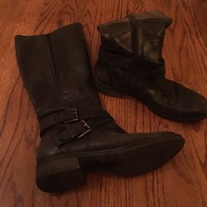 Enzo Angiolini black leather riding boots