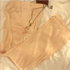 NWT ZARA Silk High-Wasted Pant