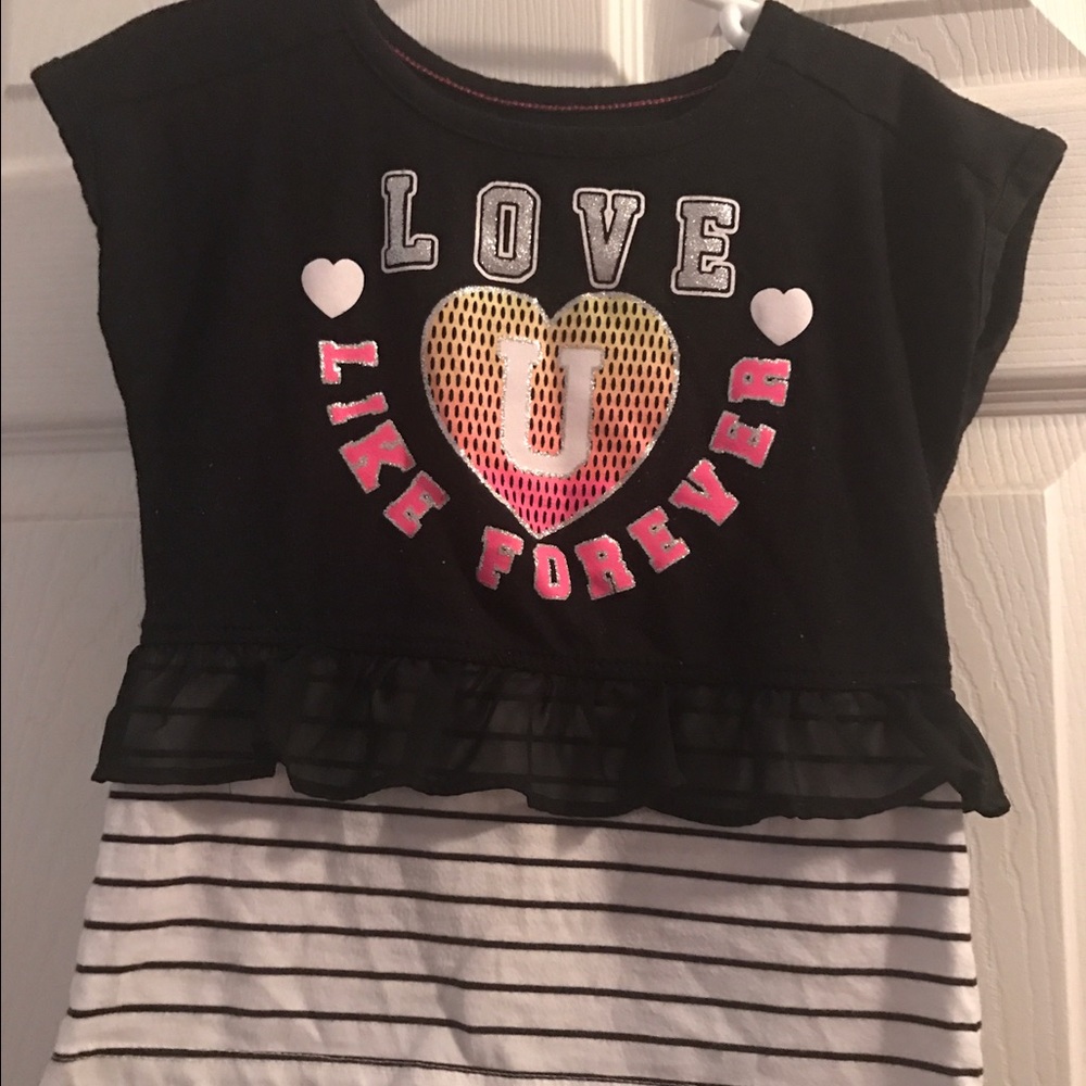 Cute mixed print shirt