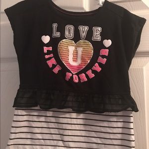 Cute mixed print shirt