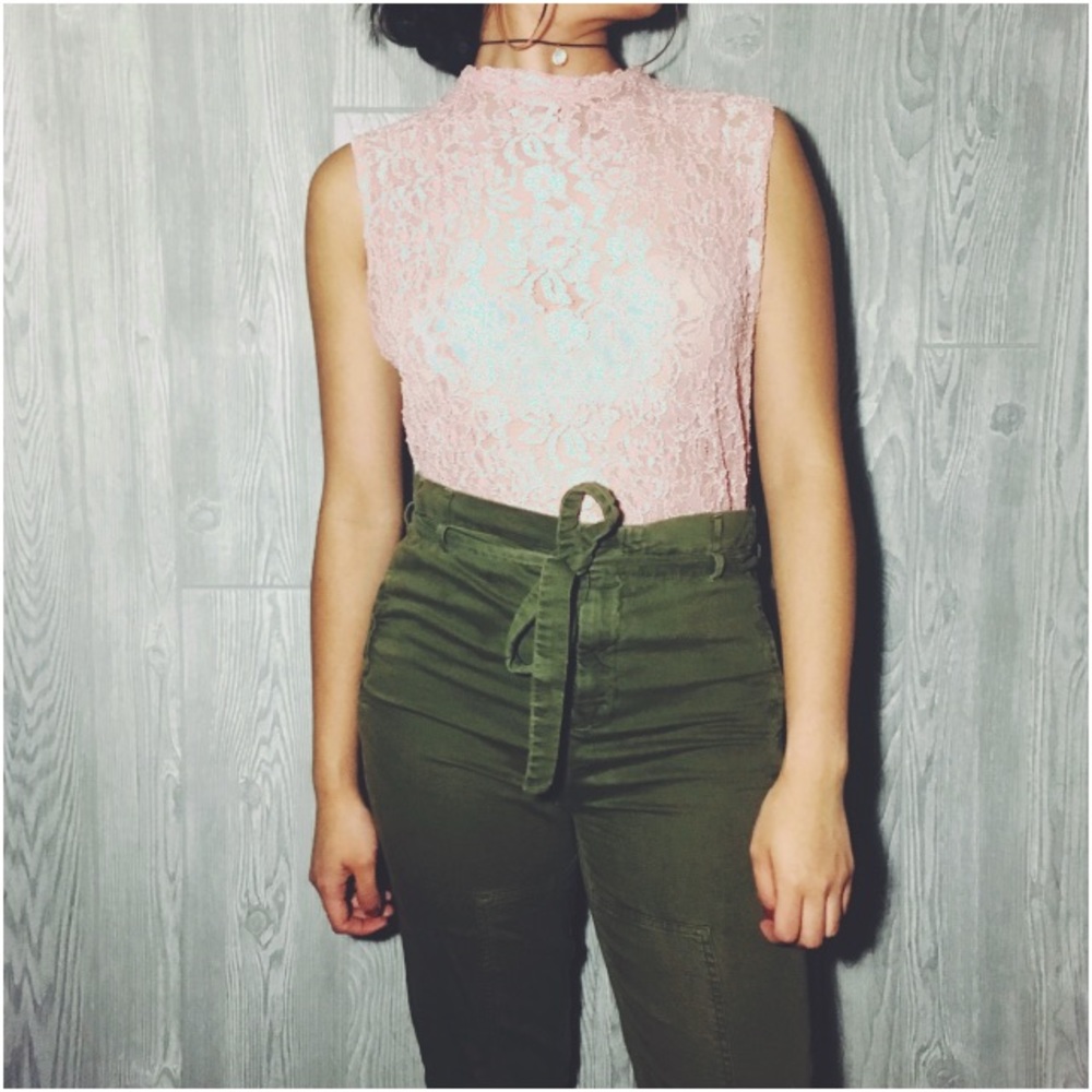 Rose Mock Neck Blouse