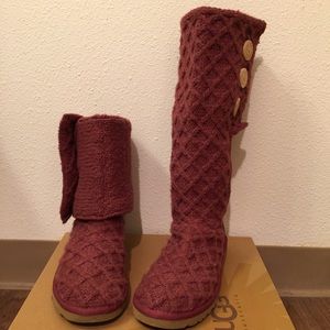 UGG Lattice Cardy Women's Boots in plum size 7