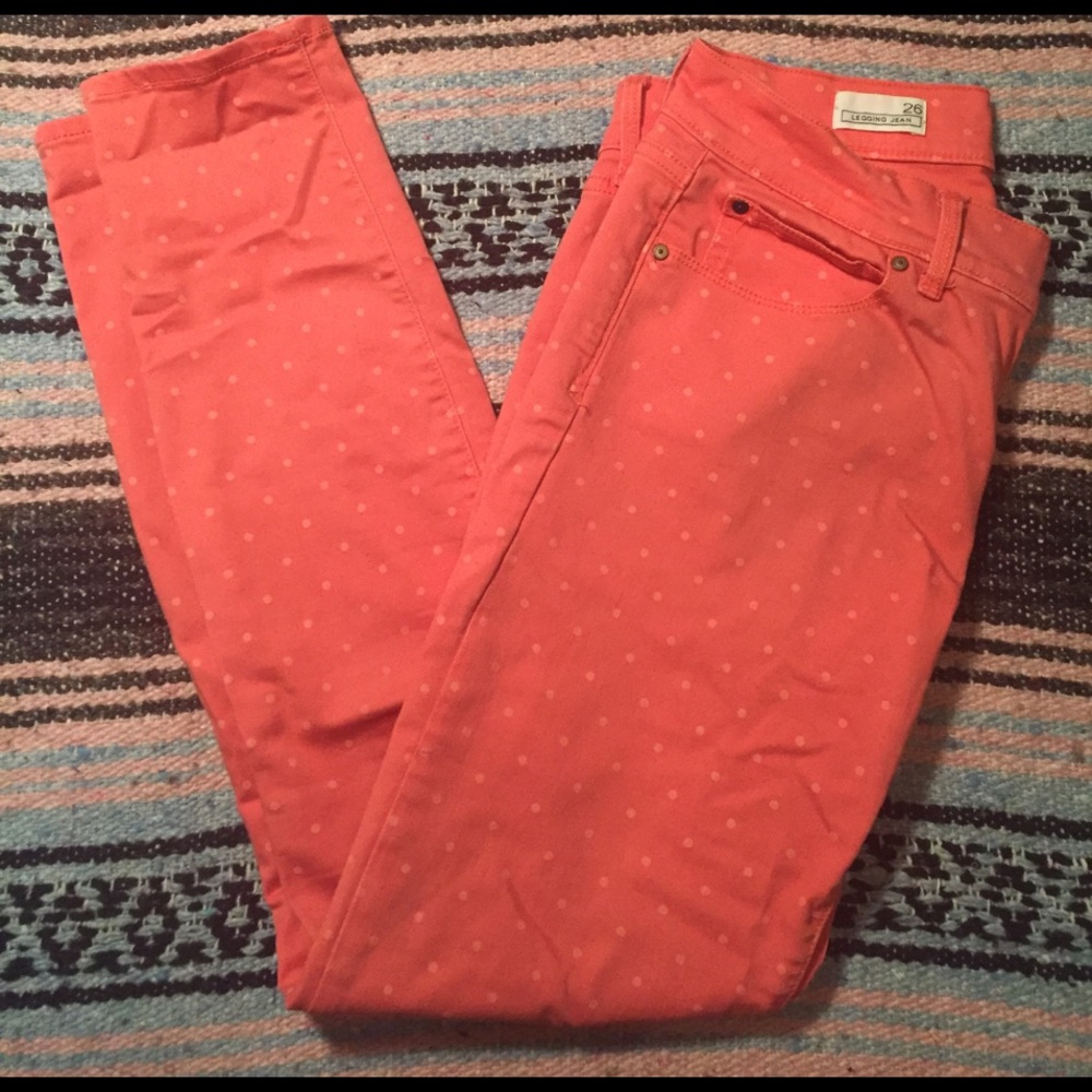 Gap Pink Polka-dot Legging Jean