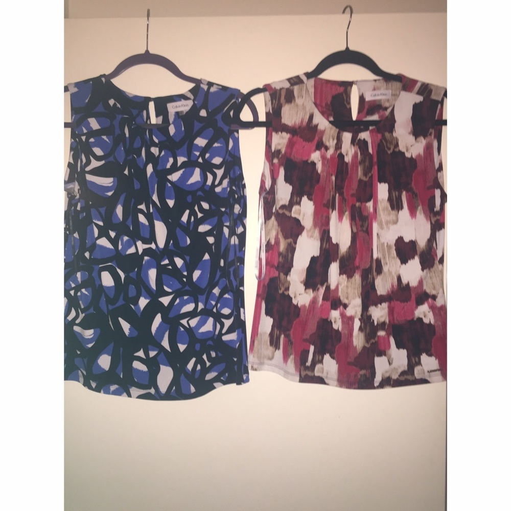 2 bold print blouses