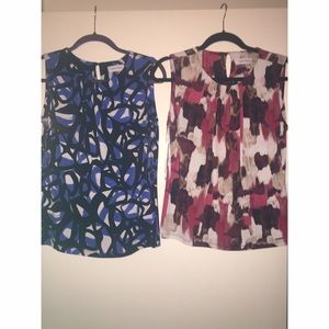 2 bold print blouses
