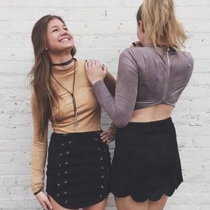 LF Black Mini Skirt