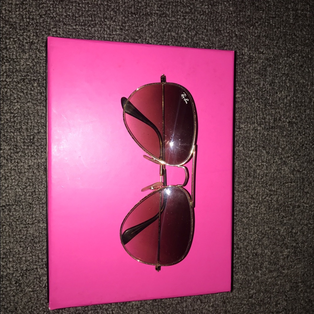 Gold Ray Ban Aviators in Original Sleeve