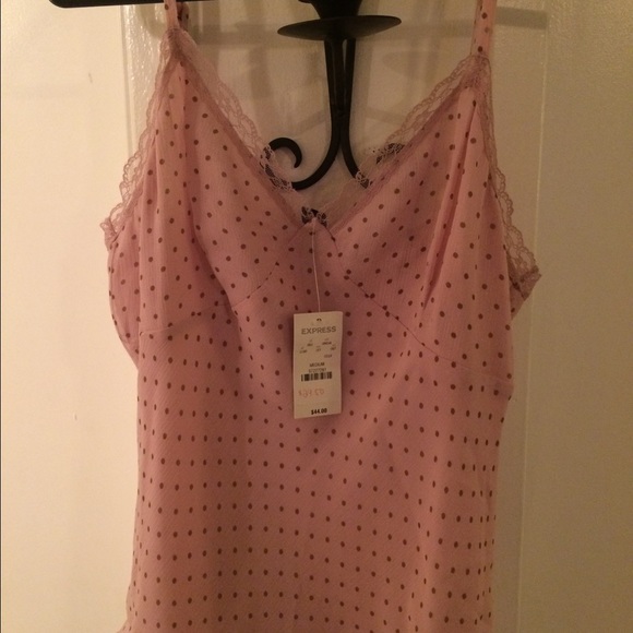 New polkadot silk spaghetti strap blouse - Picture 1 of 1