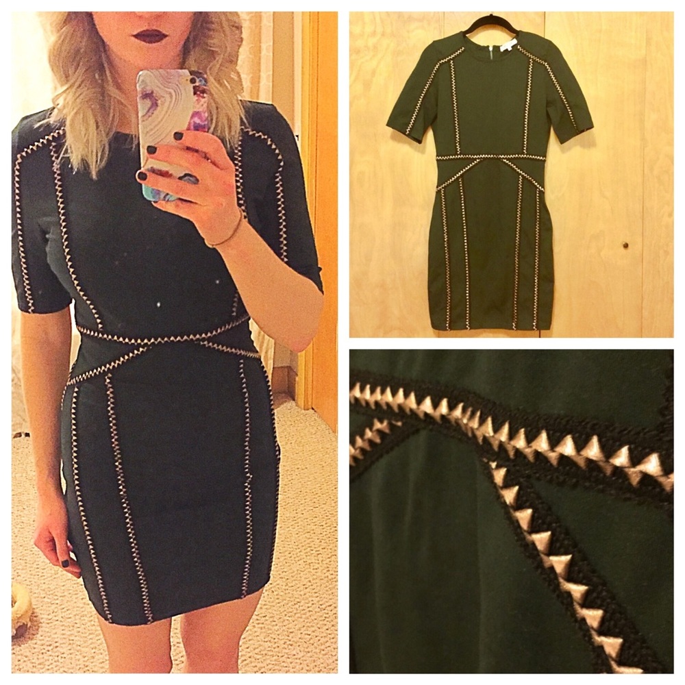 NWOT Military Bodycon Dress